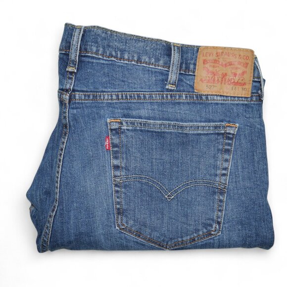 Levis 527 Bootcut Jeans Medium Wash Stretch Denim Men's Size 44x30 - Picture 1 of 10